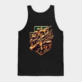 Army and guns Tank Top